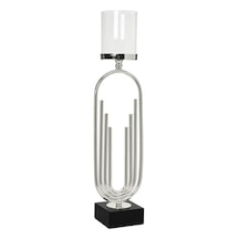Vitale Elips Silver Şamdan 16,5 13,5 71 Cm Çok Renkli