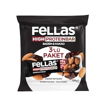 Fellas Badem Ve Kakaolu Yüksek Protein Bar 3 X 45 G - 7 Adet Tarı