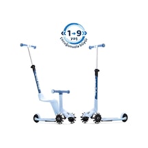 Smartrike Xtend Mini-ride 4 Aşamalı Büyüyen Oturaklı Scooter 1-9 Yaş Katlanabilir Led Tekerlekli Arctic Blue