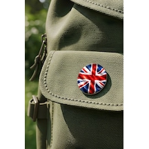 Birleşik Krallık United Kingdom Abstract Ülke Bayraklı Buton Rozet - 44 MM 5 Adet Çok Renkli