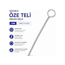 Bükümlü Öze Teli Halka Uçlu 3 Mm 1 Paket 10 Adet