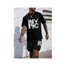 Alt/üst T-shirt Ve Şort Takımı Kod Alt173 Siyah