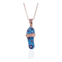 Minamis Silver Nazar Boncuklu Takunya Kolye-2246