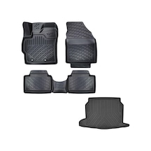 Toyota Yaris Cross 3d Havuzlu Paspas İle Uyumlu + 3d Bagaj Havuzu Alt Paspası Siyah Set 2022 Genel