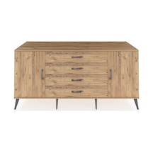 Kronos Konsol 2 Raflı 4 Çekmeceli 2 Kapaklı 176x59x83 Çam-çam/çam Atlas Çam