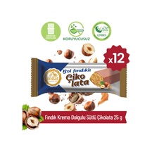 Fındık Krema Dolgulu Sütlü Çikolata 25 G x 12 Adet