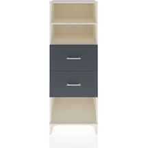 Hyperion Dolap 2 Raflı 2 Çekmeceli 60x44x163 Aytaşı-antrasit Aytaşı
