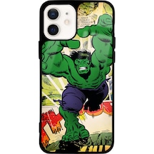 Apple Uyumlu iPhone 12 Hulk Tasarımlı Glossy Telefon Kılıfı Siyah