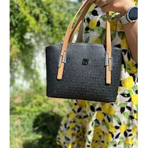 Just Polo Kadın Orijinal Just Polo 5 Bölmeli Şık El Ve Omuz Çantası Shoulder Bag 26 X 24 Siyah Camel