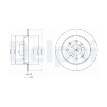 Delphı Bg4334c Arka Fren Diski 42510t5b950 42510t5b951 42510tf0000 - 2 Adettir