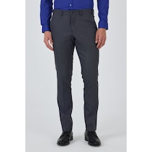 İmza Lacivert Filafil Yan Cep Açık Paça Slim Fit Ayarlanabilir Kemer Pantolon 1003250123 Lacivert