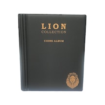 Lion Marka Madeni Para Albümü 10 Sayfa - 120 Cepli Siyah