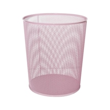 Need Tam Delikli Metal Fileli Toz Pembe Çöp Kovası - Nd-1044