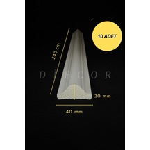 Diecor Dekoratif Boyanabilir 10 Adet 4 Cm Polistren Duvar Çıtası Beyaz 4 Cm Model:xa218