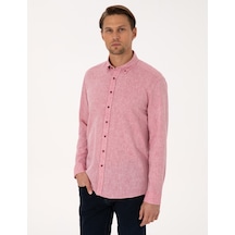 Pierre Cardin Erkek Nar Çiçeği Gömlek Desenli 50303245-vr239 Nar Çiçeği
