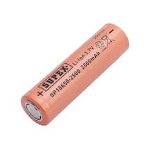 Supex 18650 3.7v 2500mah Li-ion Şarjlı Pil Başsız