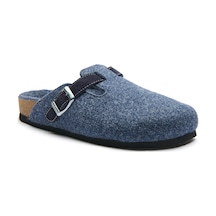 Comfortfusse Capri-w - Erkek Ortopedik Yün Keçe Sabo Ev Terliği Lacivert Yün