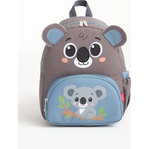 Lisanslı Koala Figürlü Mavi Kız/erkek Çocuk Kreş Anaokulu Sırt Çantası Ve Isı Yalıtımlı Beslenme Çantası Seti Çok Renkli