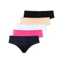 U.S. Polo Assn. U.s Polo Assn. 67002 Kadın 5 Li Yüksek Bel Slip-siyah&ten&beyaz&fuşya&lacivert mix color