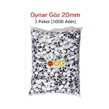 Eser Oynar Göz Siyah 20 mm 1000 Adet