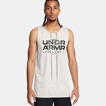 Under Armour Zone Çit Taraflı Erkek Beyaz Antrenman Atlet 1387088