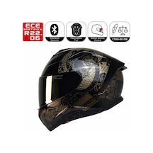X340 Goldy Motosiklet Kaskı Spoiler Mod Güneş Vizörlü Full Face Kask Çok Renkli
