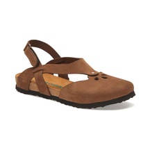 Comfortfusse Megan - Kadın Ortopedik Hakiki Deri Sandalet Kum