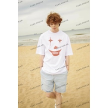 Tarzsokak Unisex Fun Clown Tshirt Beyaz