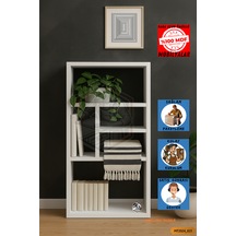 Tamamı Mdf 5 Bölmeli Modern Beyaz Kitaplık Salon/yatak Odası/çalı
