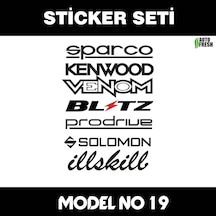 Oto Kapı Yazı Sticker - Çoklu Sticker Etiket