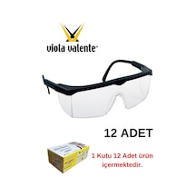 Classic Şeffaf Koruyucu Gözlük - 12 Adet