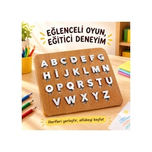 Ahşap Alfabe Şekiller Eğitici Çocuk Bulmaca 23x27 Cm Seti Eğlenceli Oyun Eğitici Set İçin Seo Pazaryeri İçin Tanıtımlı Görseller Oluştur