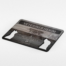 Kişiye Özel Mesleki veteriner Hekim Ahşap Kartvizit (Model 1-4) 5