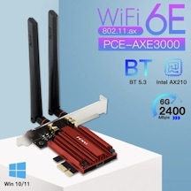 Fenvi AX210 Wi Fi 6E 5374 Mbps Tri-Band 2.4G / 5G / 6Ghz Kablosuz PCI-E Adaptörü