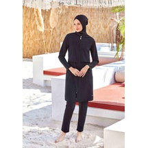Adasea 4583-b Joselyn Battal Tam Tesettür Mayo-siyah Siyah