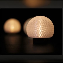 Orbs Desenli 3d Baskı Tealight Gece Lambası Pla Malzeme 10 Cm 1 Adet Tealight Dahil 7 X 10