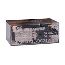 Helishun 24V 5A Çift Kontak Röle - Hls-14F3L-Dc24V-C