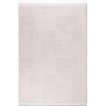 Bespoky Geometrik Modern Salon Halısı Krem - Ekru - Ty07k