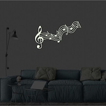Dez Karanlıkta Parlayan Müzik Notaları Fosforlu Sticker 60x100 Cm