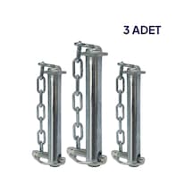 Q19mm - 130mm Zincirli Orta Kol Pimi 3 Adet