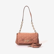 Guess Kadın Vegan Frances Kapitone Omuz Çantası Hwqg2241190 Kahverengi