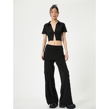 Koton Crop Polo Tişört Kısa Kollu Slim Fit Siyah 4sal10802ık Siyah Koton Crop Polo Tişört Kısa Kollu Slim Fit Siyah 4sal10802ık Siyah