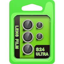 Mey İthalat Samsung Uyumlu Galaxy S24 Ultra Raze Metal Kamera Lens - Gri - Özel Seri 8683140890025