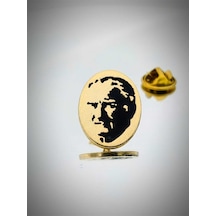 Yörük Tasarım Atatürk Altın Kaplama Döküm Yaka Rozeti Altın