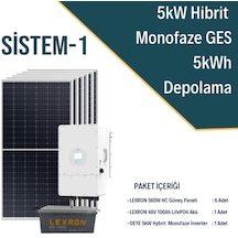 5kw Hibrit Monofaze Ges Enerji Depolamalı On Grid Sistemi-1