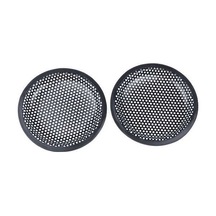 Flybuy 6.5 Metal Örgü Yuvarlak Hoparlör Kapağı - Siyah - 2 Adet Araba Subwoofer Ve Hoparlör Koruma İzgarası