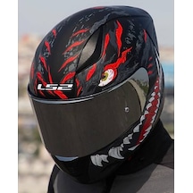 Ls2 Rapıd 2 Race Kaıju Fullface Motosiklet Kaskı Gri Camlı Siyah