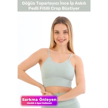 Carlburn Özel Üretim Göğüs Toparlayıcı Sarkma Önleyen Spor Günlük İnce İp Askılı Pedli Fitilli Crop Büstiyer Mint Carlburn Özel Üretim Göğüs Toparlayıcı Sarkma Önleyen Spor Günlük İnce İp Askılı Pedli Fitilli Crop Büstiyer Mint