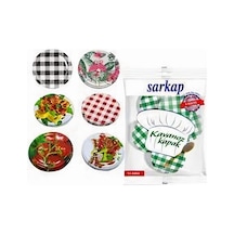 Sarkap 4 Paket 10'lu Hijyenik Poşetli Kavanoz Kapağı Seti 4 Desen 82 Mm Karışık Gönderim Diğer