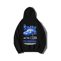 Brz Collection Unisex Oversize I'm Sally Hoodie Siyah Siyah